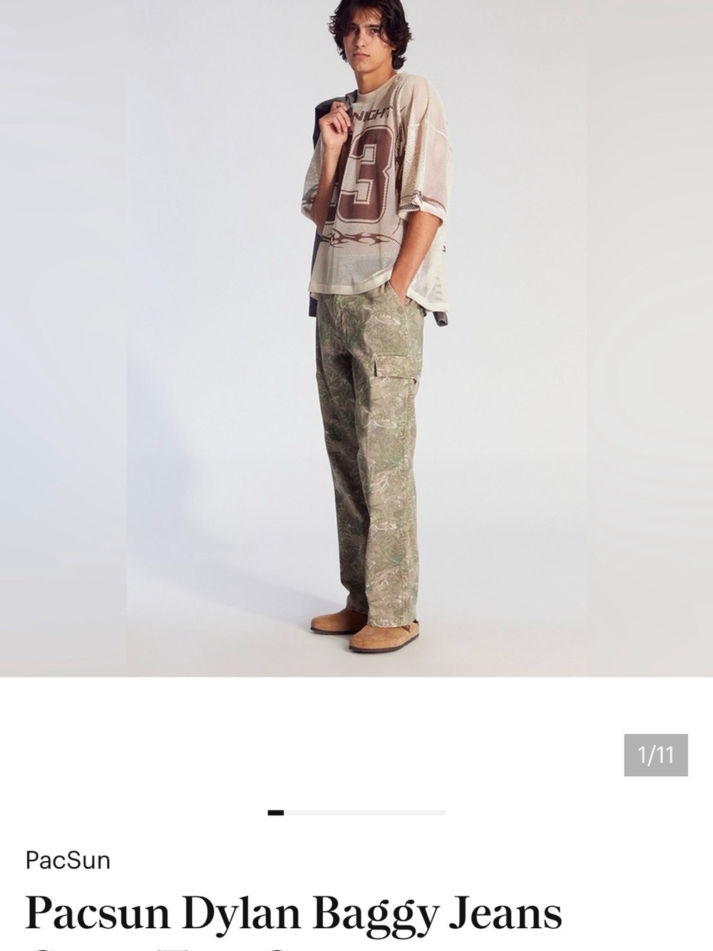 PacSun Cargo Pants in Olive Green Camo